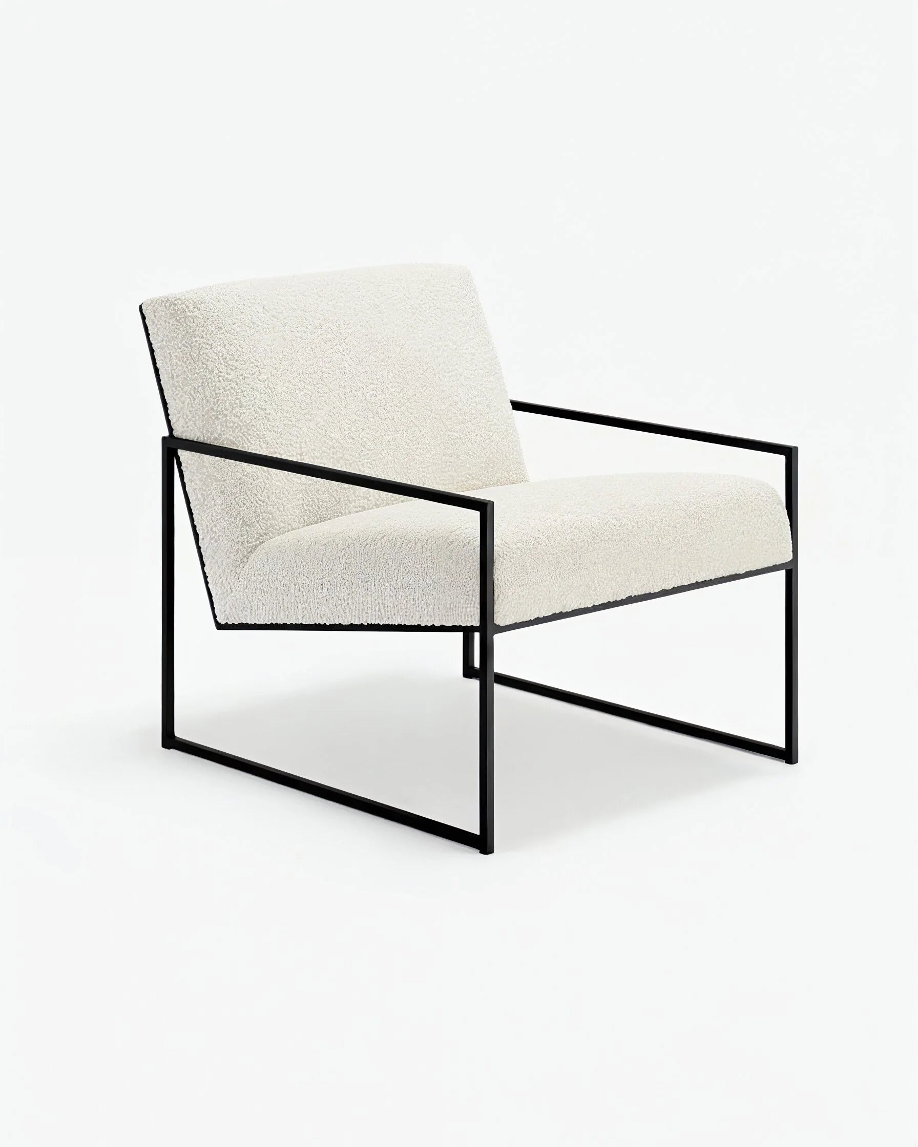 Fauteuil Kent - Noir - Bouclé Ivory